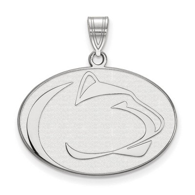 Black Bow Jewelry 10k White Gold Penn State Nittany Lions NCAA Large Pendant