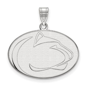 Black Bow Jewelry 10k White Gold Penn State Nittany Lions NCAA Large Pendant - 1 of 3