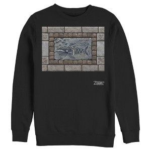 Men's Nintendo Legend of Zelda Link's Awakening Whale Stone Tablet Sweatshirt - 1 of 3