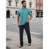 INSPIRE CHIC Men's Henley Shirt Breathable Short Sleeve Button Down T-Shirts - 2 of 4