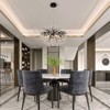 PAKOKULA Modern 10-Light Black Round Tree Branches Crystal Raindrop Chandelier - 3 of 4