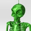36" Poseable Skeleton with Ghoulish Glow Alien Halloween Decorative Prop Green - Hyde and EEK! Boutique™ - 3 of 3
