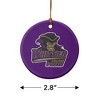 Whittier College Primary Logo Porcelain Holiday Christmas Tree Ornament - 3 of 4
