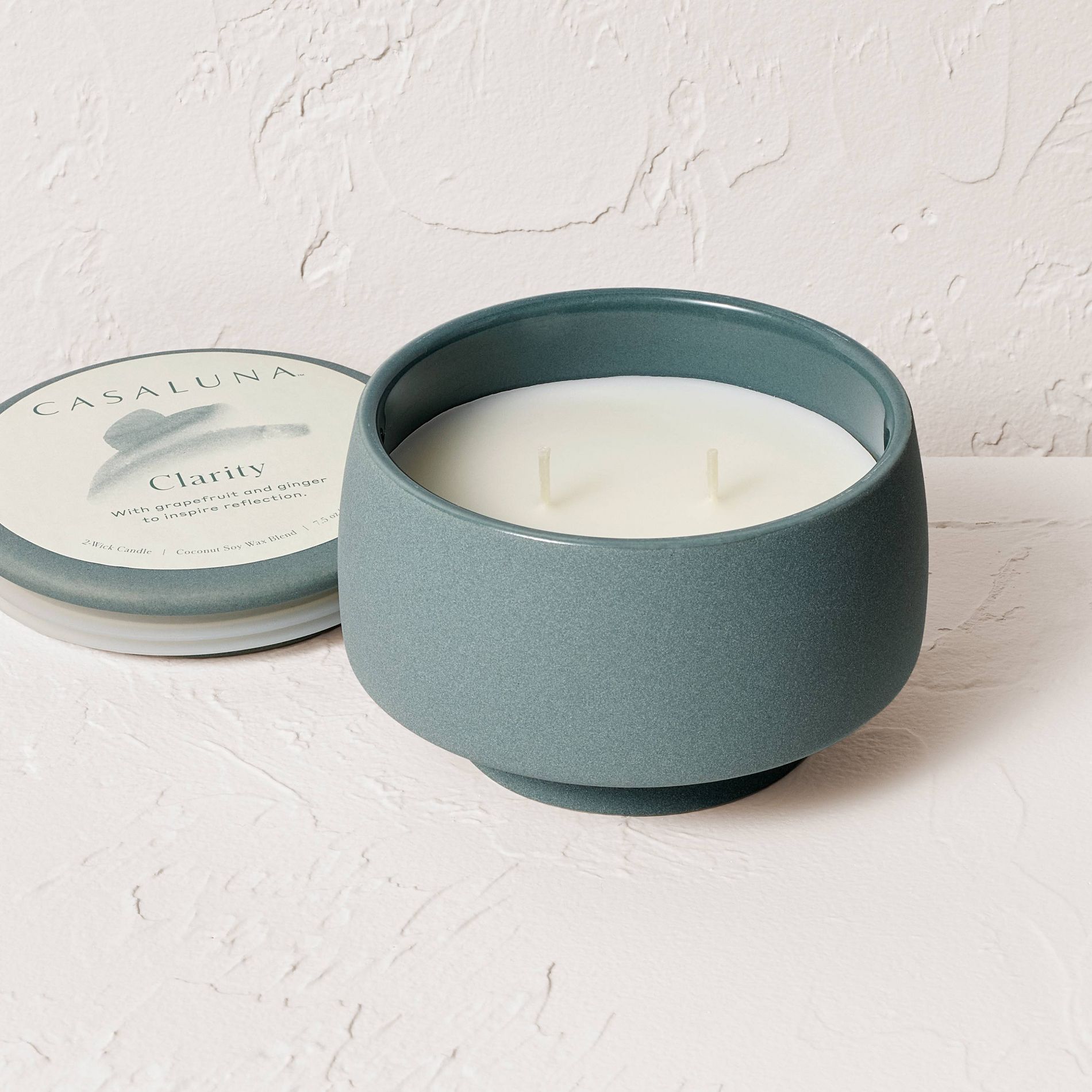 2 Wick Lidded Clarity Jar Candle 7.5oz - Casaluna™