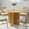 SpassWay 30"H Round Wood Dining Table Kitchen Table Conference Table with Criss Cross Legs - 2 of 4