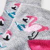 Women's Studious Flamingo Ankle Socks - Heather Gray/Pink 4-10 - 3 of 3