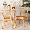 2pc Ivora Rattan Dining Chair Set Natural/Brown - bali & pari: Handcrafted, Woven Armless Design, Spot Clean - 2 of 4