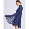Allegra K Women's Loose Flowy Cloak Sleeve Cape Pleated Chiffon Dress - 4 of 4