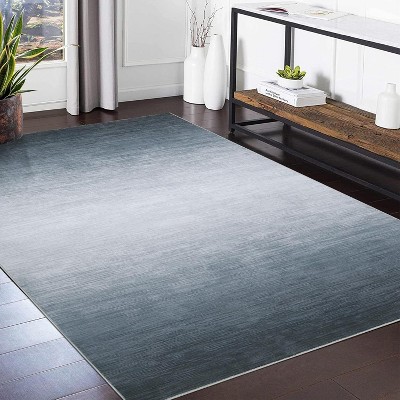 Acekool Washable Area Rug, Modern Geometric Non-Slip Low Pile Stain Resistant Soft Accent Carpet for Living Room Bedroom, Easy Care