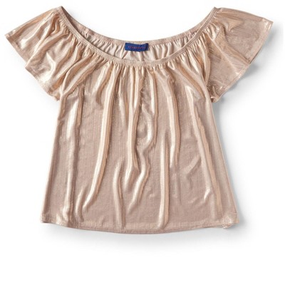 Aeropostale Womens Metallic Pullover Blouse