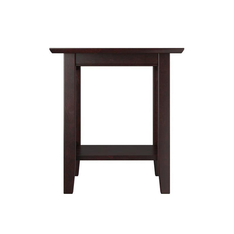 AFI Mission Solid Wood Modern End Table (Set of 2) in Espresso, 4 of 8