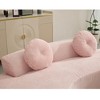 NicBex Couches for Living Room Cloud Couch 105.5'' Curved Sofa Modern Minimalist Corduroy Upholstered 3-4 Seater Sofa Couch with 2 Pillows - 2 of 4