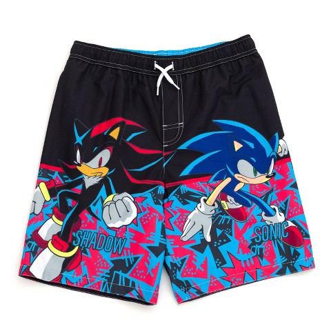 Sonic the Hedgehog Little Boys UPF 50+ Swim Trunks Sonic / Shadow Black 5-6