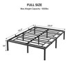 Whizmax 14 Inch Twin Bed Frame with Steel Slats Support, Metal Platform Bed Frame with Storage, Mattress Foundation and No Box Spring Needed, Black - image 2 of 4