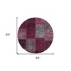 Merlot Burgundy And Gray Patchwork Washable Indoor Outdoor Area Rug - 3 of 4