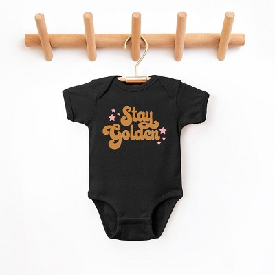 The Juniper Shop Stay Golden Stars Baby Bodysuit