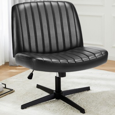 Cross legged chair, Pipersong Meditation Chair, No Wheels Armless Swivel Home Office Chair, Adjustable Wide Seat Computer Task Chair-The Pop Home