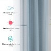 HLC.ME Semi Sheer Voile Light Filtering Transparent Window Curtain Grommet Panels - Set of 2 - 3 of 4