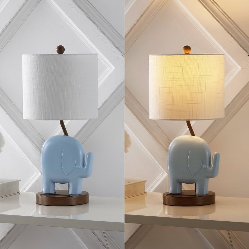 20.25" Ellie Bohemian Iron/Resin Elephant Kids' Table Lamp (Includes LED Light Bulb) with USB Charging Port - JONATHAN Y, 5 of 9