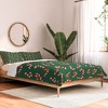 Lathe & Quill Candy Canes Green Comforter + Pillow Sham(s) - Deny Designs - 2 of 3