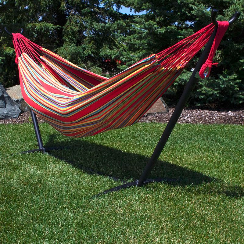 Sunnydaze Large Two-Person Double Brazilian Hammock For Backyard and Patio - 450 lb Capacity, 4 of 10