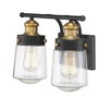 Savoy House Macauley 2 - Light Vanity in  Vintage Black/Warm Brass - 4 of 4