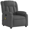 vidaXL Dark Gray Fabric Massage Recliner Chair - Manual Lounge Seating with Vibration Massage, Adjustable Footrest for Living Room or Bedroom Comfort - 4 of 4
