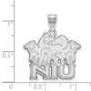 Black Bow Jewelry 14k White Gold Northern Illinois Huskies NCAA Large Pendant - 2 of 3