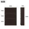 Shoe Cabinet with Flip Louvered Doors, Narrow Shoe Rack with Metal Hinges - 2 of 4