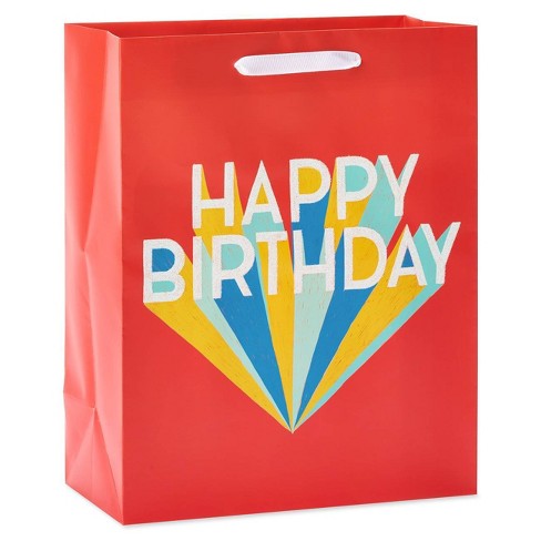 Small Happy Birthday on Red Gift Bag - Spritz™