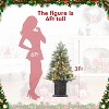 3 Ft Pre-Lit Christmas Tree, Artificial Christmas Trees with Base, Xmas Trees with 78  Lights - 2 of 4