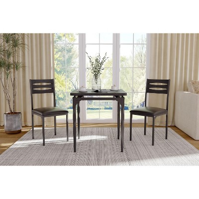 Dining Table Set for 2, 3 Piece Dining Table and Chairs Set of 2