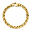 Chisel Stainless Steel Polished Yellow IP-plated 8mm 9" Round Box Chain Bracelet - 4 of 4
