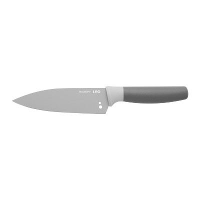 BergHOFF Leo 5.5" Stainless Steel Chef Knife with Herb Stripper, Gray