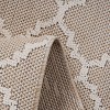 Vynxaria LOOM & LUXE 2x8 Indoor/Outdoor Area Rug - White/Grey Trellis Design - 3 of 4