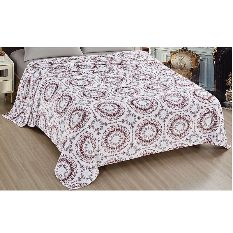 Plazatex Luxurious Ultra Soft Lightweight Yesenia Printed Bed Blanket Floral, 2 of 5