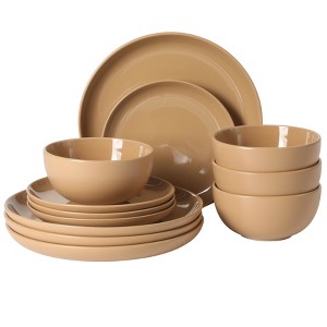 Gibson Home Rockaway 12-Piece Stoneware Dinnerware Set - 1 of 4
