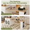 PAGED Foldable Dining Table with Storage and Outlets, Wall-Mounted Sideboard with Wheels, Multifunctional Table for Kitchen and Dining Room - 3 of 4