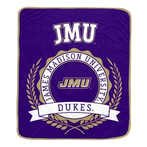 NCAA James Madison Dukes Crest Ultra Soft Blanket - 1 of 2