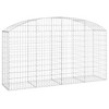 vidaXL Galvanized Iron Arched Gabion Basket - Durable, Corrosion-Resistant Outdoor Stone Cage Retaining Wall for Garden Decor - 2 of 4