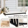Gulches Patio Swings: Hanging Porch Swing Bench with Cushions, 10.8ft Ropes, Natural/ White/Black/Brown/Gray Finish - 4 of 4
