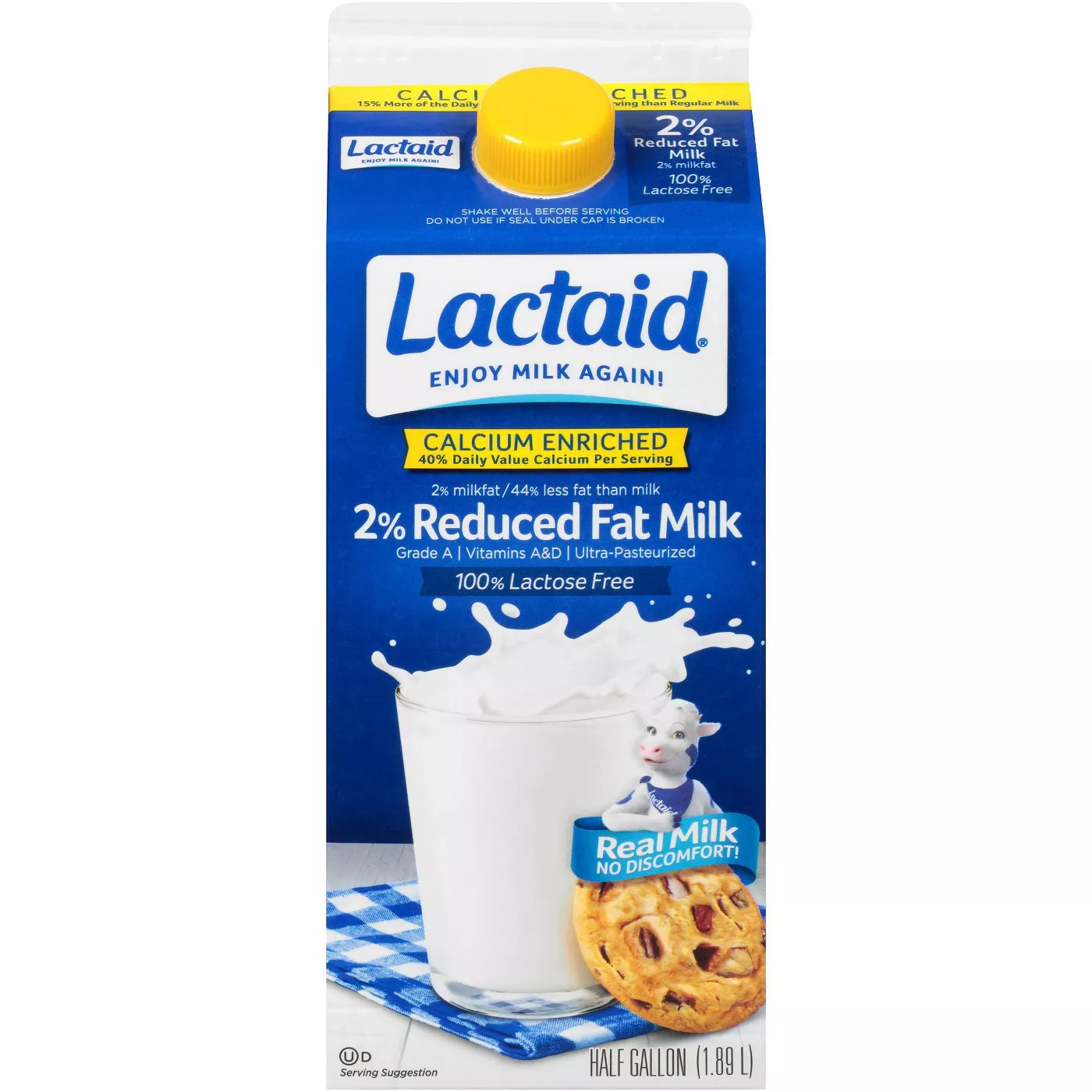 Lactaid Lactose-Free Calcium Enriched 2% Milk - 0.5gal - image 1 of 8