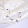 Heart Chain Bracelet for Women Sterling Silver Pink Cubic Zirconia Ginger Lyne Collection - 3 of 4