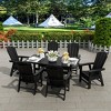 WestinTrends 7 Piece Outdoor Patio Dining Table and Adirondack Armchair Set - 2 of 2