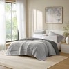 Solid Color Breathable Cooling Comforter, Ultra Soft Premium Cozy Textile Lightweight Reversible Bed Blanket for Hot Season, Gray, King/Cal King - 2 of 4