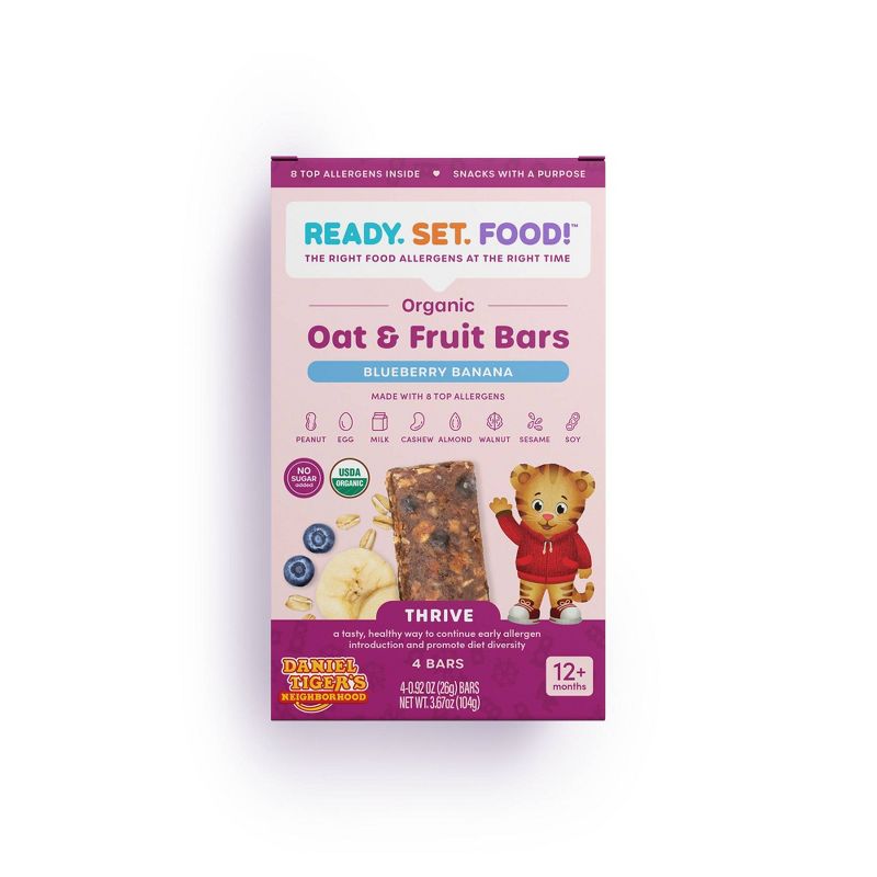 Ready, Set, Food! Blueberry Banana Oat and Fruit Bar Baby Snacks - 3.67oz/4ct, 1 of 13
