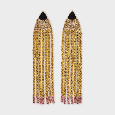 SUGARFIX by BaubleBar Make Your Mark Statement Earrings - Yellow/Gold