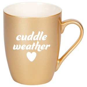Elanze Designs Cuddle Weather Vegas Gold 10 ounce New Bone China Coffee Cup Mug - 1 of 4