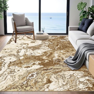 homfan Runner Rug Machine Washable Kitchen Runner Rugs Soft Low Pile Modern Abstract Floor Rug Marble Carpet Runners for Hallway Entryway Bedside