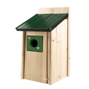 Woodlink Outdoor Bluebird Weather Resistant Natural Cedar Nesting Bird House Box with Predator Guard, Easy Open Latch, and Metal Roof - 1 of 3